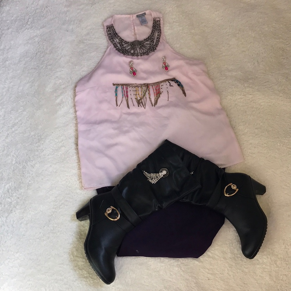 Charlotte Russe chiffon sleeveless top